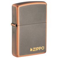 ENCENDEDOR ZIPPO 49839ZL RUSTIC BRONZE WITH ZIPPO LOGO
