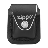 ESTUCHE ZIPPO LPCBK BLACK LEATHER LIGHTER POUCH WITH CLIP