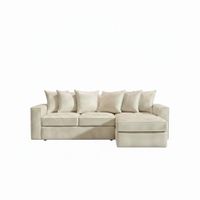 Seccional intercambiable Tennese Blanco bone cuero sintetico envejecido resortes full comfort plus