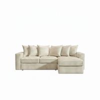 Seccional intercambiable Tennese Blanco bone cuero sintetico envejecido resortes full comfort plus