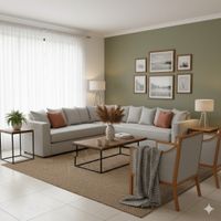 Living 311 Seccional con resortes+ 2 Sitiales Metropolitan Gris Claro