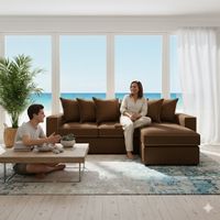 Sofa Intercambiable 5 Cuerpos Baco Café Resorte Pocket