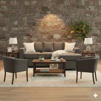 Living 311 Havanna marengo seccional 3 cuerpos con resortes + 2 sitiales