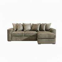 Seccional intercambiable Tennese Gris cuero sintetico envejecido resortes full comfort plus