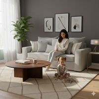 Sofa 3 cuerpos con Resortes full comfort plus Agustina Gris Claro