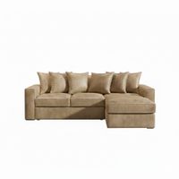 Seccional intercambiable Tennese Beige cuero sintetico envejecido resortes full comfort plus