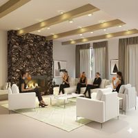 Living 311 Emiratos Blanco Seccional + 3 poltronas resortes