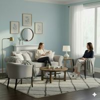 Living Facundo , gris claro tipo lino sofa mas sitiales Sitial Home