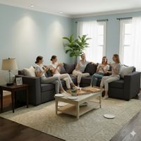 Seccional Emilia,marengo  con Resortes pocket full comfort