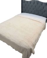 Frazada Térmica de Plush con Reverso en Chiporro beige claro