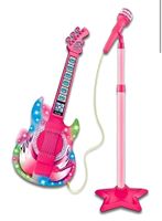Set Guitarra Micrófono Pedestal Juguete Mp3 Luces 27n4