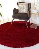 Alfombra Redonda de Pelo Suave Shaggy 150 cm A4