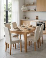 PACK DE 6 FUNDAS DE SILLAS DISEÑO TEXTURIZADO DE HOJAS