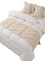 SET DE PIECERA MAS 2 FUNDAS BOHO ELEGANTES TH13