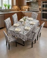 Juego De Mantel Antimanchas 140x220 + 6 Fundas De Silla 04