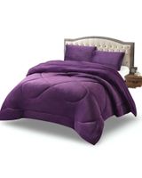 Cubrecama plush con chiporro Acolchado liso plaza y media blanco