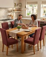 PACK DE 6 FUNDAS DE SILLAS DISEÑO TEXTURIZADO DE HOJAS M4