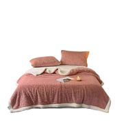 FRAZADA MANTA CON CHIPORRO 2 PLAZA ROSA