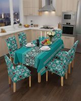 Juego De Mantel Antimanchas 140x220 + 6 Fundas De Silla 18