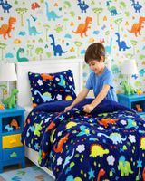 Plumón Cubrecama Chiporro 1.5 plaza Extra Cálido Invierno Premium azul