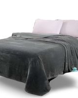 MANTAS PLUHS GRIS PLAZA Y MEDIA