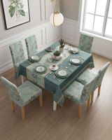 Juego De Mantel Antimanchas 140x220 + 6 Fundas De Silla 05