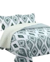 Cubrecama Quilt con sherpa king blanco 250 x 270 cm J20