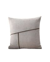 JUEGO DE 4 FUNDAS CHENILLE CON LINEAS GRIS