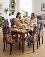 JUEGOS DE 6 FUNDAS PARA SILLAS  CON DISEÑO ELASTICO M8