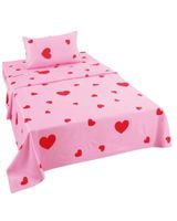 Juego de Sabanas de verano Corazón niña Infantil 1 plaza MAS 1 ALMOHADA