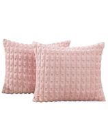 Set de 4 Fundas de Cojín Estilo Bambú Rosa