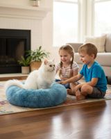 Cama Acolchada de Alta Densidad para tus mascotas 60 cm azul