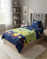 Juego de Sábanas niña niño infantil plaza y media Dino