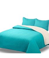 CUBRECAMA QUILT SHERPA INVIERNO PLAZA Y MEDIA C08