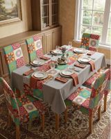 Juego De Mantel Antimanchas 140x220 + 6 Fundas De Silla 08