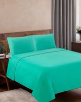 Sábana de Polar Ultra Suave Máxima Calidez y Confort Verde claro 1,5 plazas