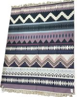 ALFOMBRA DE LINO 160 X 200 ELEGANTES CON FLECOS A02