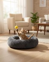 Cama Acolchada de Alta Densidad para tus mascotas 60 cm negro