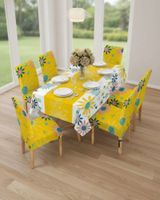 Juego De Mantel Antimanchas 140x220 + 6 Fundas De Silla 17