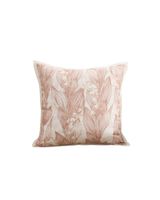 JUEGO DE 2 FUNDAS DE COJINES HOJA ROSA