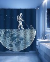 Cortina de Baño Tela Género + Forro Impermeable c31