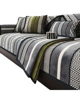 PACK DE 5 FUNDAS PARA SOFA CON DISEÑO RAYAS GRIS