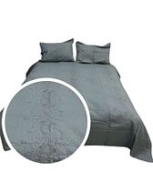 CUBRECAMA COLCHA QUILT DE VERANO PLAZA Y MEDIA BORDADO A7