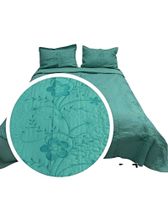 CUBRECAMA COLCHA QUILT DE VERANO PLAZA Y MEDIA BORDADO A3