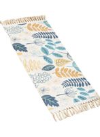 JUEGO DE 2 BAJADA DE CAMA ALFOMBRA DE LINO 60X130cm TH01