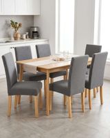 PACK DE 6 FUNDAS DE SILLAS DISEÑO TEXTURIZADO DE HOJAS M10