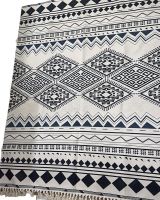 ALFOMBRA DE LINO 160 X 200 ELEGANTES CON FLECOS A04