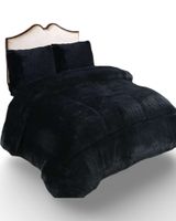 PLUMON CHIPORRO PELUDO 2 PLAZAS NEGRO