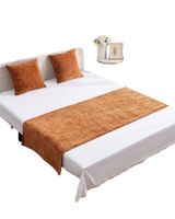 PIECERA CON 2 FUNDAS MODELO CHENILLE NARANJA