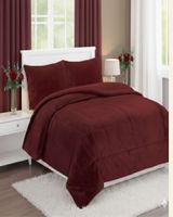 Plumón Cubrecama Chiporro 1.5 plaza Extra Cálido Invierno Premium rojo